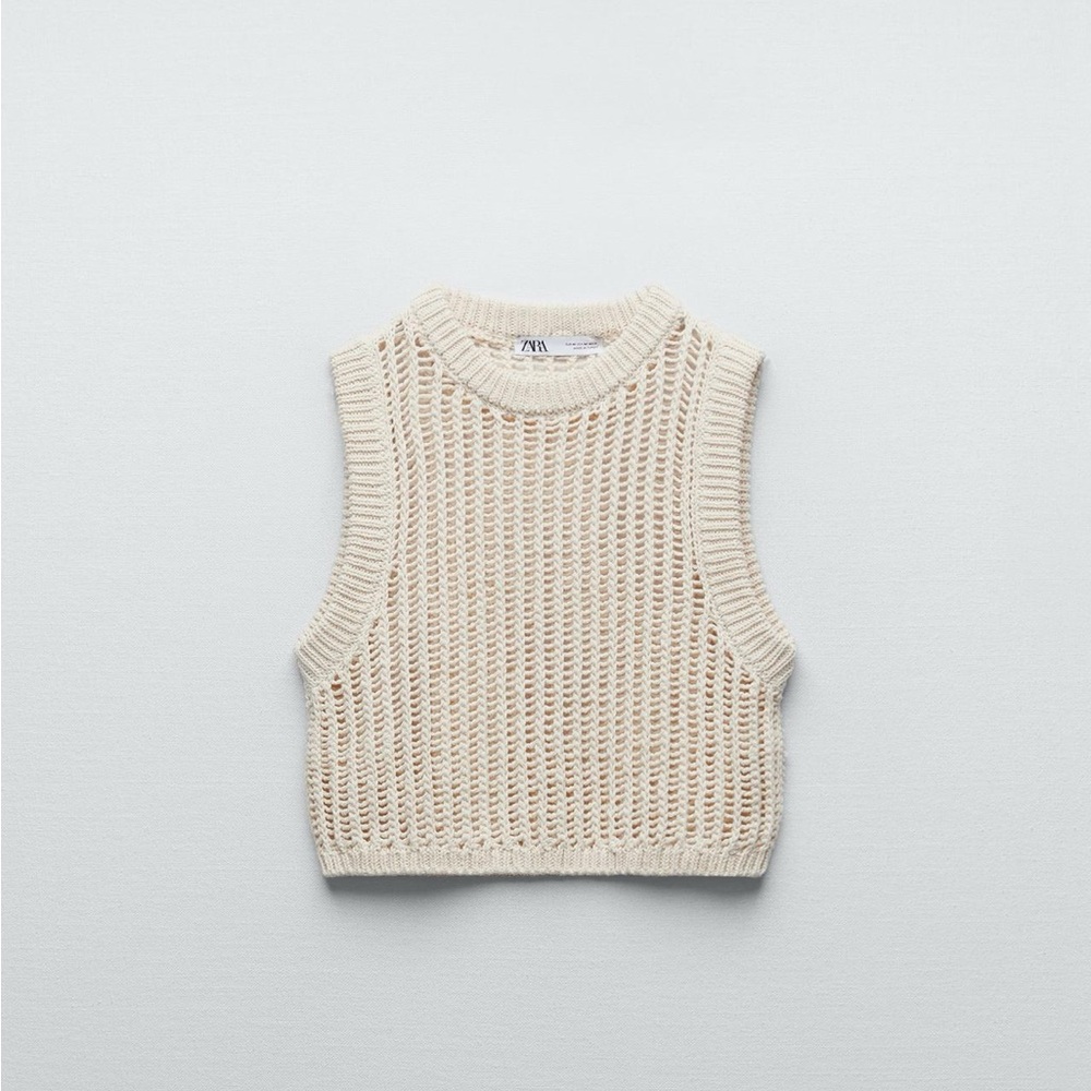 Zara Open Knit Crop Top